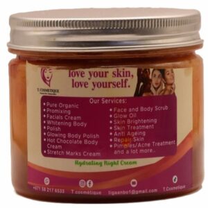 T Cosmétique Hydrate Skin Hydrating Night Cream jar for deep overnight skin hydration and repair